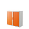 ARMOIRE A RIDEAUX 1M CORPS BLANC RIDEAUX ORANGE